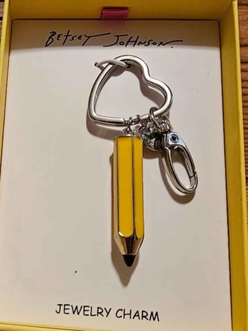 Betsey Johnson Pencil Key Charm